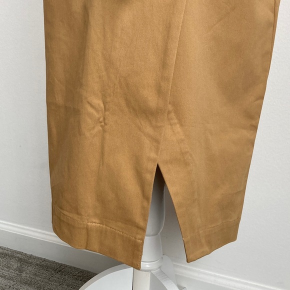 Banana Republic Factory Khaki Chino Wrap A-Line Midi Skirt - Picture 6 of 9